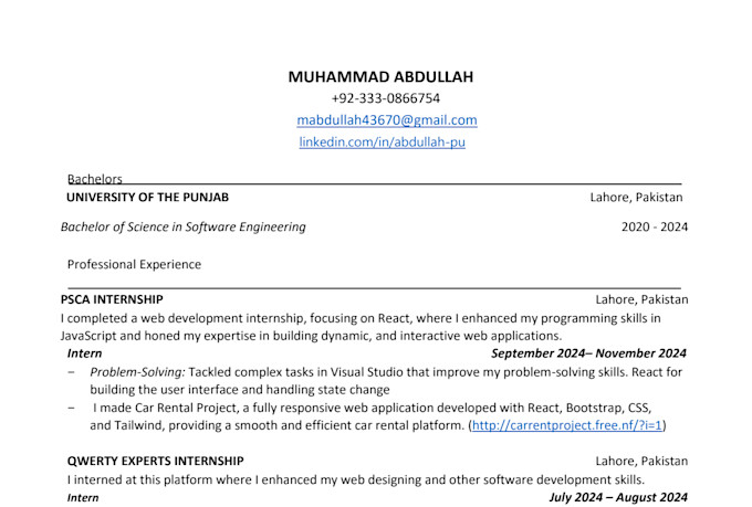 help you land your dream job with a professional resume